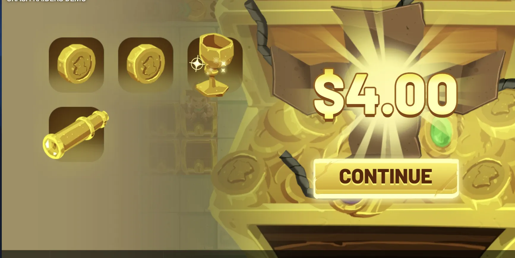 Crash Raiders main game screen hero image