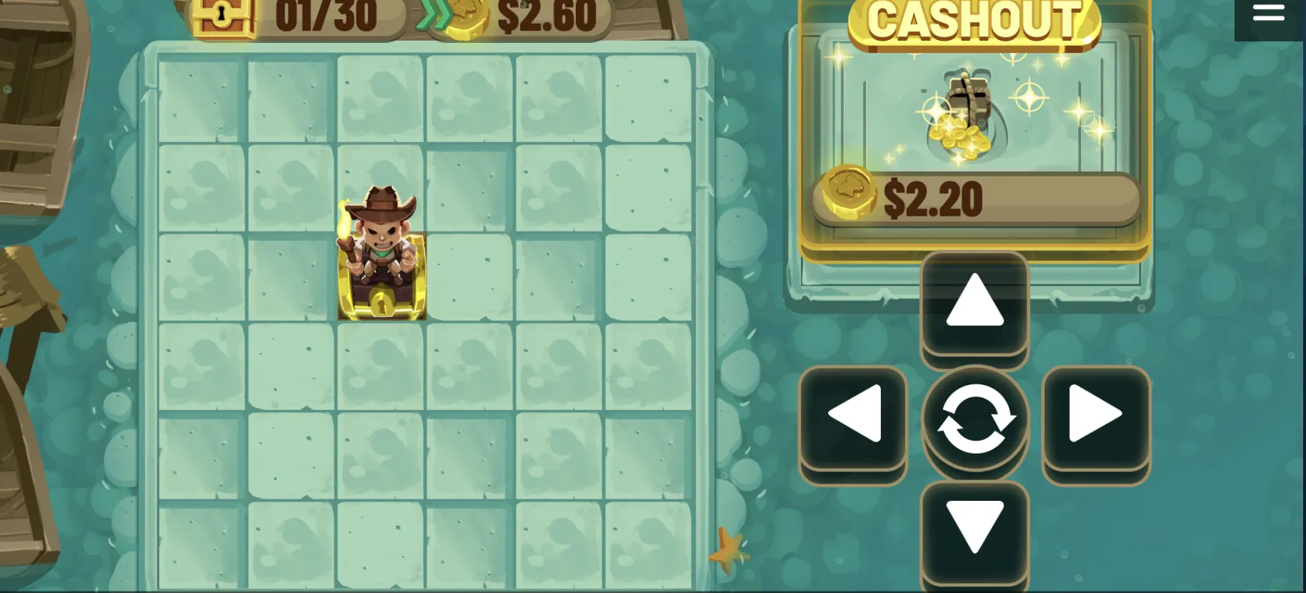 Crash Raiders on mobile phone with touch-optimised interface