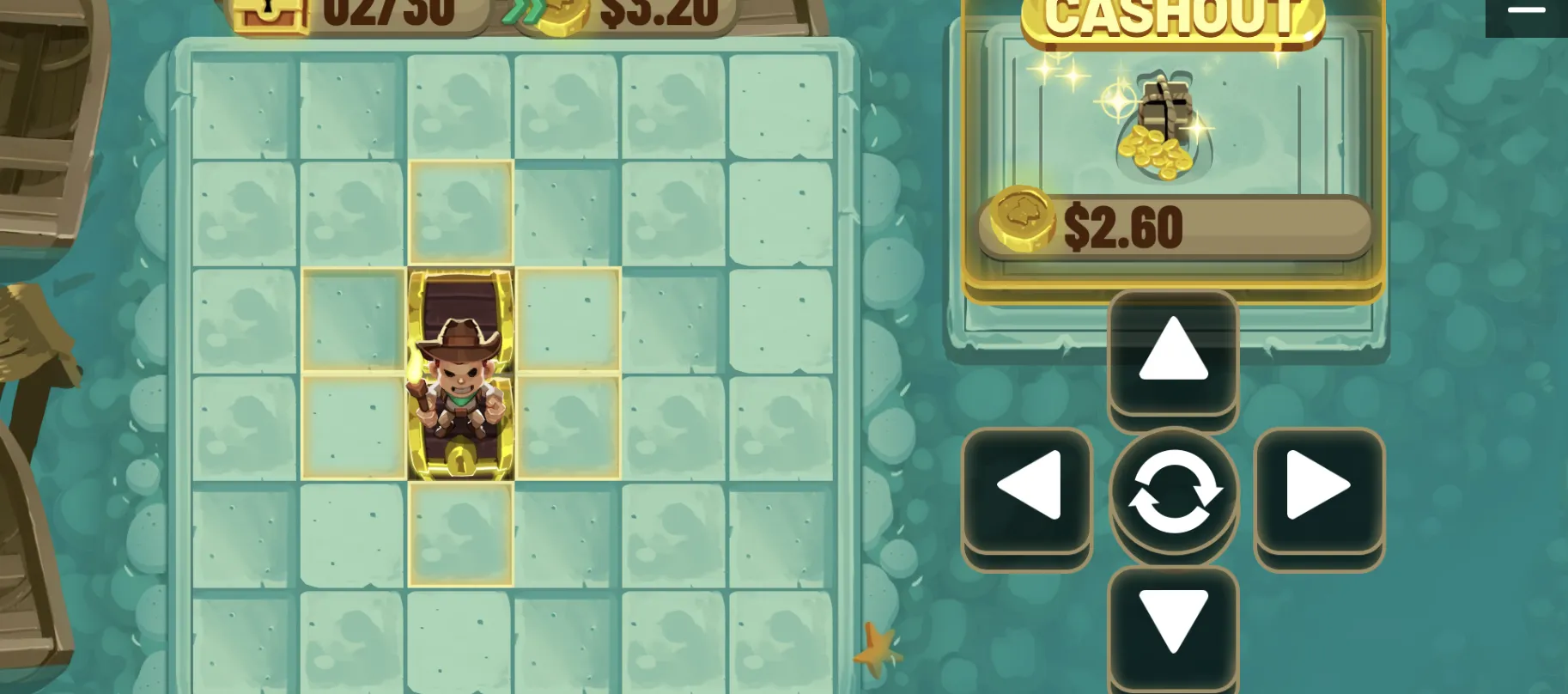 Crash Raiders paytable showing prize values and grid configuration